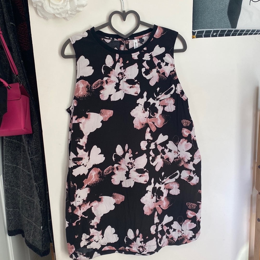 RVCA Tie Dye Flower Printed Shift Dress
